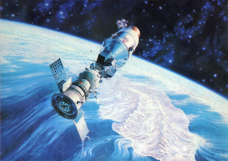 Illustration for article titled The First Spacewalker Created The Best SovietĀ CosmicĀ Landscapes
